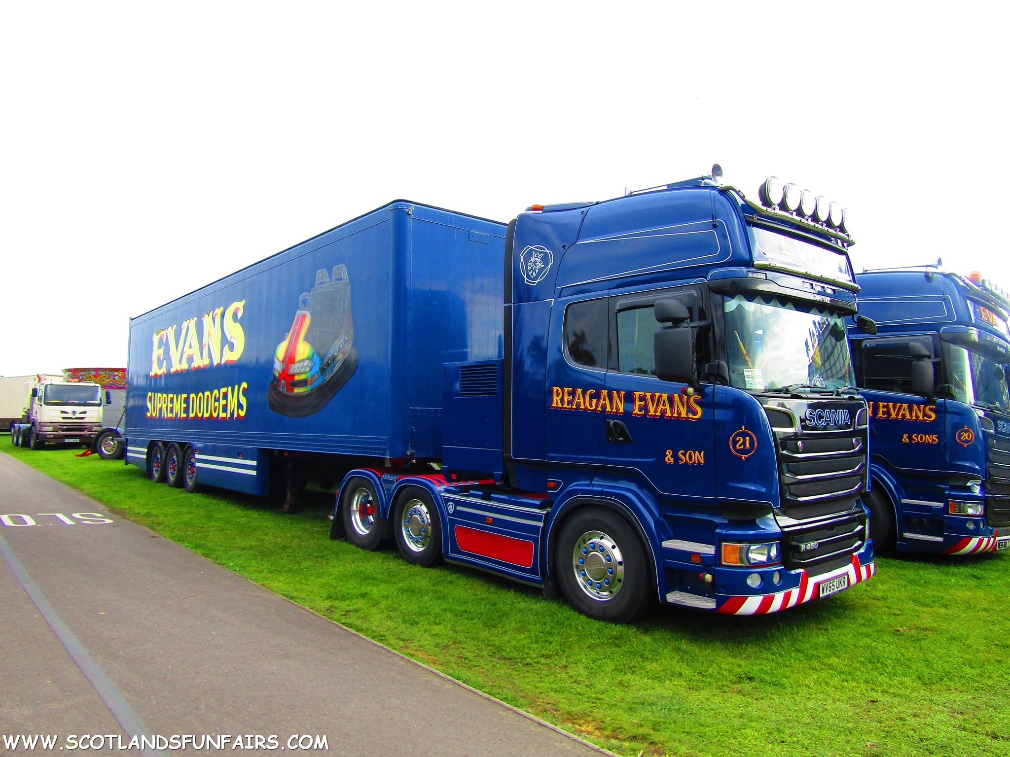 Reagan Evans Dodgems Scania & Trailer